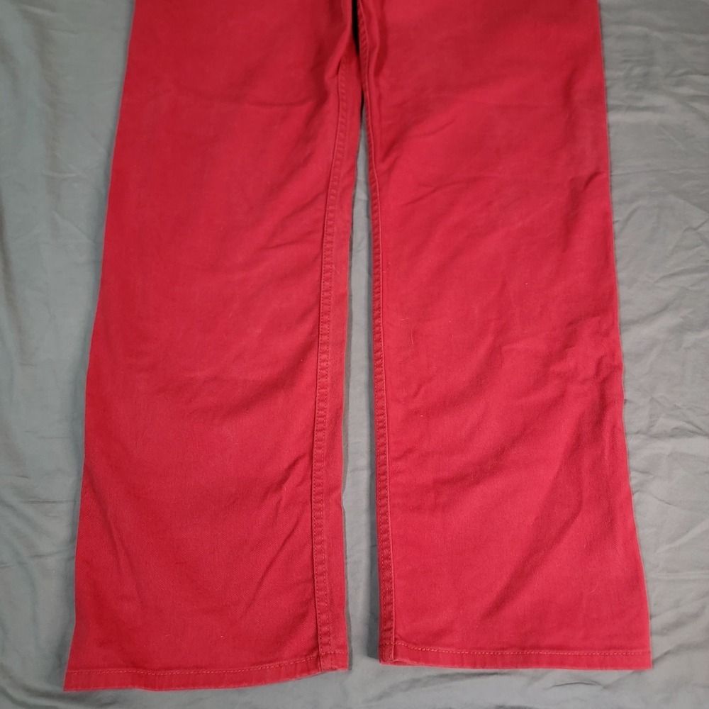 Levi's 569 Jeans Men's 38x32 Red Denim Pants Button Fly Medium Wash Straight Leg - Picture 3 of 7